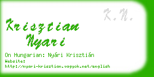 krisztian nyari business card
